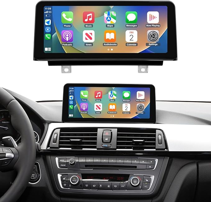 NINETOM 2026 Upgraded 10.25" Touchscreen Wireless CarPlay Android Auto Receiver Compatible with BMW 3/4 Series F30/F31/F32/F33/F34/F36 (2012–2016), for NBT System