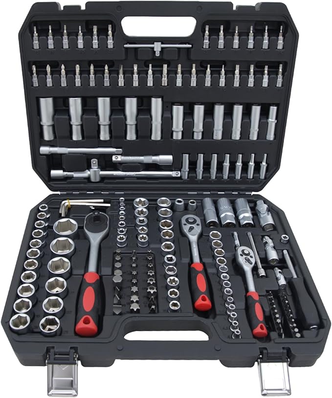 Hantinstom Ultimate Sockets Set Comprehensive Hand Tool Set Perfect for Home Essentials College Dorm Car Emergency Kit Ideal Apartment Essentials & Men’s Tools Gift