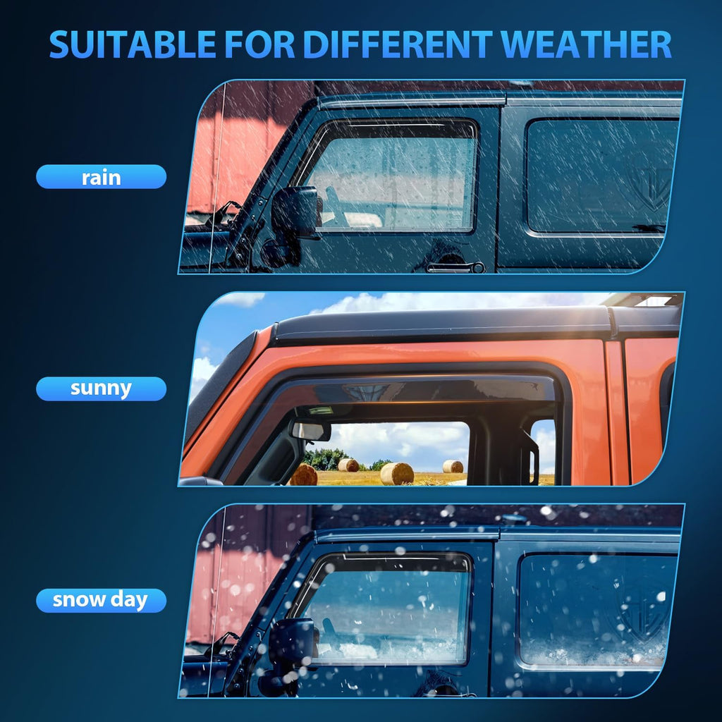 Nilight in Channel Rain Guards for Dodge Ram 1500 2009 2010 2011 2012 2013 2014 2015 2016 2017 2018 Quad Cab, Original Window Deflectors, Vent Window Visors-4pcs