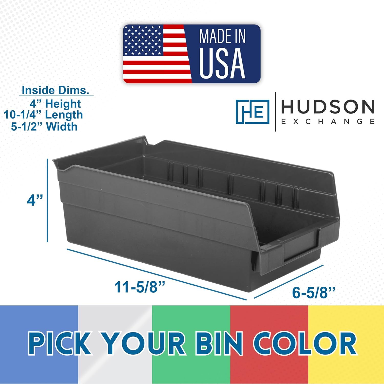 Hudson Exchange 36x14x33, 4-Tier (20 Bins Included), Industrial Wire Shelving Unit with Storage Shelf Bins, Chrome Rack (Green)