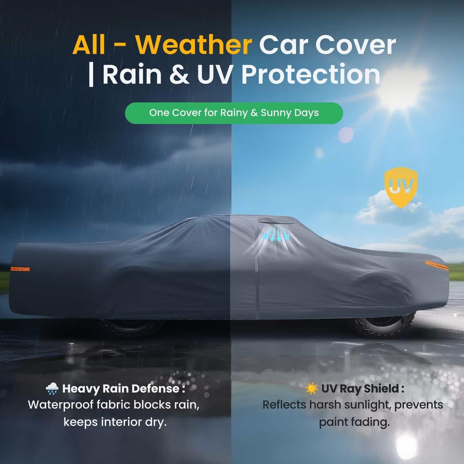 Waterproof Buick Riviera(1966-2000) Car Cover with Breathable Vents, [2025 Upgrade] Premium Covers with Cotton Liner and Zipper Door, Sun Rain Snow Dust Uv Protection.(Gift with Towel)