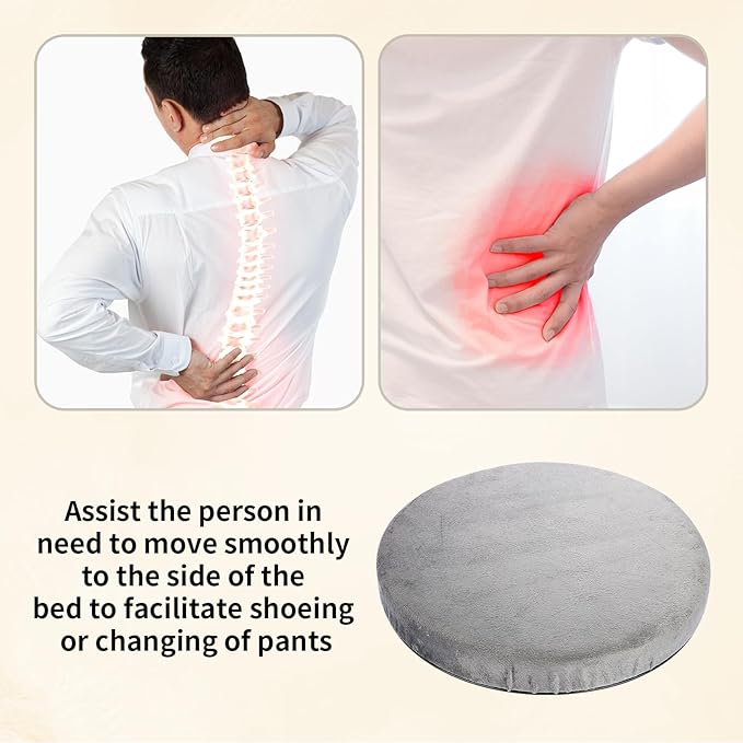 360 Rotating Car Seat Pad Revolving Swivel Seat Cushion for Elderly Stool Cushions Round Bar Stool Cushions Wheelchair Pad for Seniors Office 15.35" Diameter