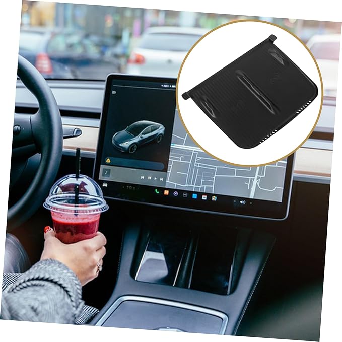 Center Console Skid Silicone Mat Wireless Charging Pad Compatible Model Easy to Install Protects Against Scratches and Slippage