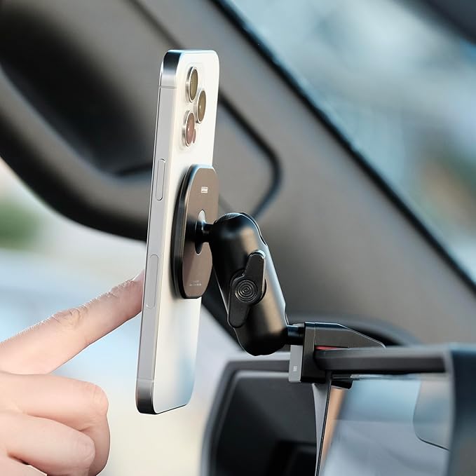 Offroam Non-Charging Phone Mount Made for MagSafe and Made for Toyota Land Cruiser 250 2024-2026, Aluminum, Dashboard Mounting, 360-Degree Adjustable, High Strength Magnets