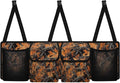 Orange Camo Hunting Hanging Trunk Organizer for SUV, Car Storage Organizer, Waterproof Back Seat Organizer for SUV, Car Organizers and Storage with Adjustable Straps