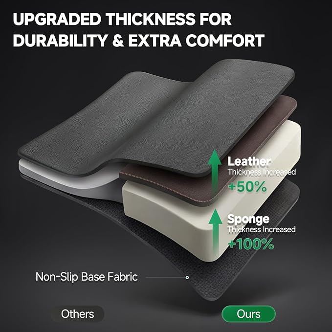 GIANT PANDA Front Seat Covers for Subaru Outback Forester Crosstrek Legacy Impreza, Faux Leather Bucket Seat Cover Fit Subaru Seat Protectors (Black & Gray) 2-Pack