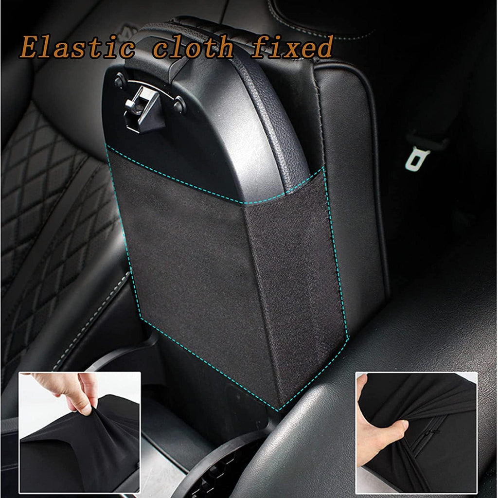 Car Center Console Cover, Memory Foam Car Armrest Cushion, Beige Auto Arm Rest Pad, Leather Arm Rest Covering Car, Hand Rest Pillow for SUV/Truck/Vehicle (Beige)