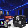 AZIMOM High Brightness 50W Twinkle Fiber Optic Starlight Kits 1200pcs*0.03in*16.4ft End Glow Fiber Strands Sound Activated Bluetooth/APP Remote Control Home Shop Lobby Theater Ceiling Roof Decor