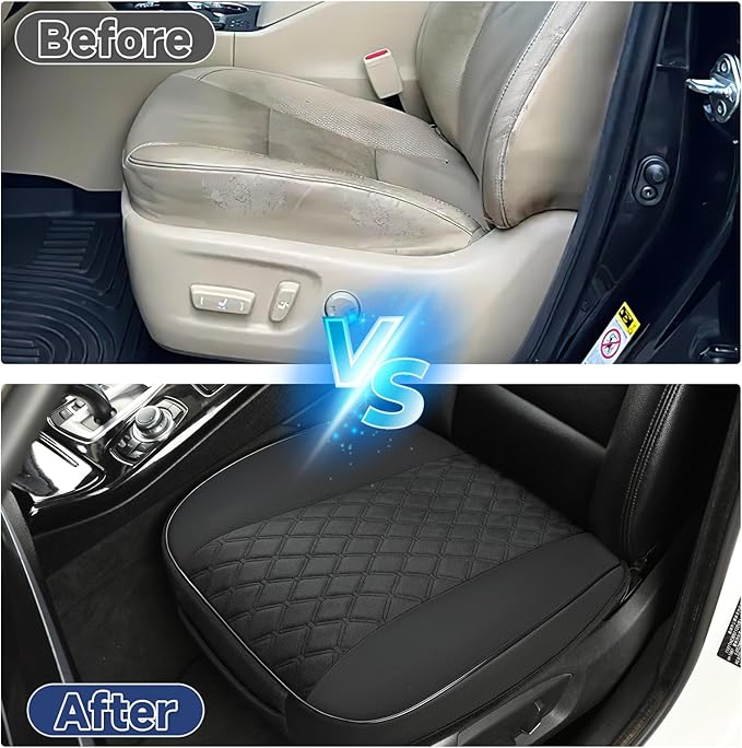 West Llama Front Car Seat Cover Protector, Comfortable Velvet Bottom Seat Cover Fits 95% of Vehicles,Cars,SUVs,Sedans,21.26 × 20.86 Inch(1PC-Black)