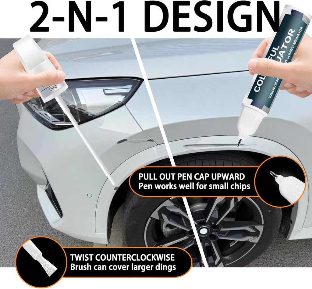 Skyscraper Grey Metallic(C4W/C54) Touch Up Paint for BMW, Car Paint Pen Scratch Repair Two-In-One Touch Up Paint, Premium Car Scratch Remover for Deep Scratches