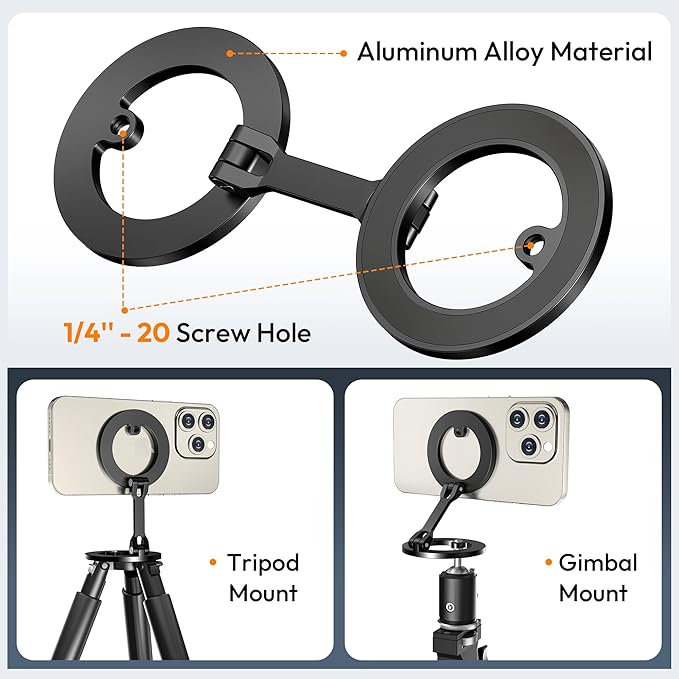Itramax Magnetic Golf Cart Phone Holder for iPhone 17 Air,Alloy Golf Cart Phone Mount,Dual Sided Magnetic Ring Stand for iPhone 16 Pro Max Plus 15 14 13 12 Mini,Mag/Safe Case,EZGO,Club Car,Yamaha,Icon