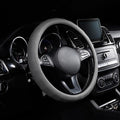Lord Autofashion Steering Wheel Cover – PU Leather, Non-Slip Rubber Inner, All-Season Comfort – 14.5–15 Inch (Grey 8399)