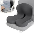 Back and Seat Cushion, Soothe+Cushion,Car Seats with Lumbar Support,Memory Foam Non Slip Skin with Back Support for Office Chair, Car (Dark Gray)