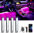 YiLaie Car Lights Interior, Smart Interior Car Lights with App Control, Under Dash Footwell Neon Internal Lighting Kit Multicolor, Cigarette Lighter DC 12V for Car Accessories