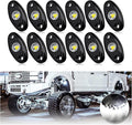 OPP ULITE White LED Rock Lights Kit, 12 Pods Underglow for Jeep Offroad Truck Car ATV SUV Boat Motorcycle Vehicle Under Body Glow Lamp Trail Fender Lighting (12pods Rock W)