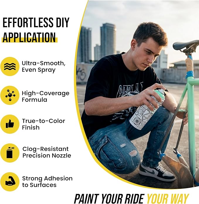 Spray.Bike Spray Paint | Designed Mainly for Bicycles | Multi-Use Acrylic Spray Paint for Metal, Plastic | High Coverage Bike Paint, 400ml, Whetstone