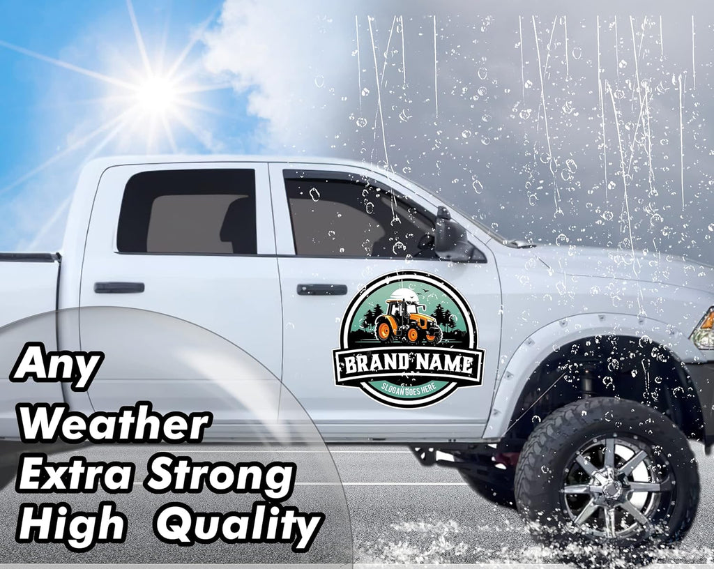 My Happy Customized Gifts Custom and Professional Logo Magnet Sign Personalized Logo for Your Car, Van, Truck Advertise Your Business Magnetic Signs