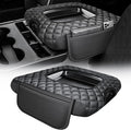 Center Console Cover Fit for Chevy Silverado 2014 2015 2016 2017 2018 Jump Seat, Middle Console Cover, Durable Arm Rest Cushion for Trucks with 2 Pocket (ONLY for Split Bench Jump Seat)