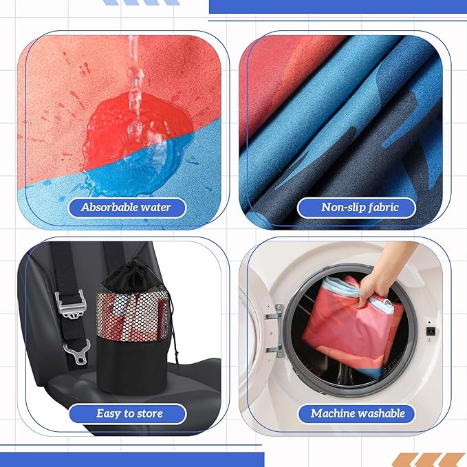 1 Pack Car Seat Towel Covers with Storage Bag 63 x 32 Inch Athletic Running Towel Seat Sweat Washable Non Slip Cover Gift for Car Outdoor Sport Activities (Grand Canyon)