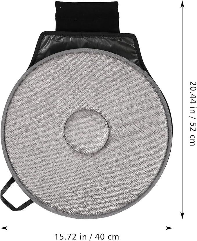 Cabilock 1PCS Rotating Car Seat Cushion Non Slip Swivel Cushion for Elderly Driver Ergonomic Auto Seat Pad 20.47X15.74 Inch Comfort Support for Vehicle