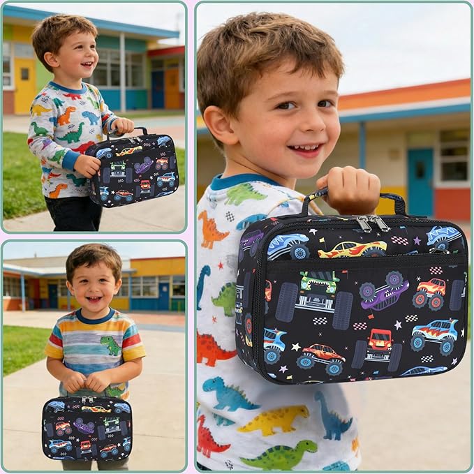 CAMTOP Lunch Box Kids Boys Insulated Lunch Cooler Bag Reusable Lunch Tote Kit for School Travel