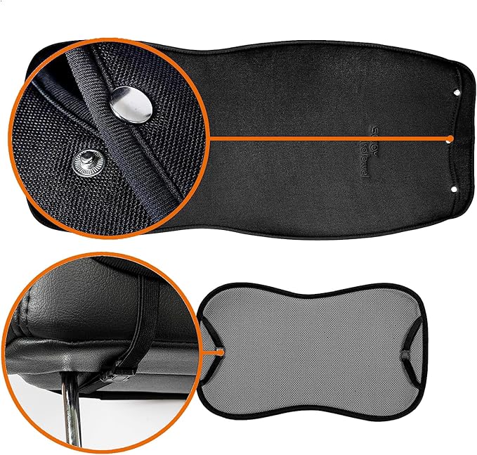 Sojoy IsoTowel Car Seat Cover for Front Seat,Microfiber Breathable Cloth Seat Protector,with Quick-Dry Non-Slip Back for All Workouts,All-Weather (Carbon Black, 1 Pcs)