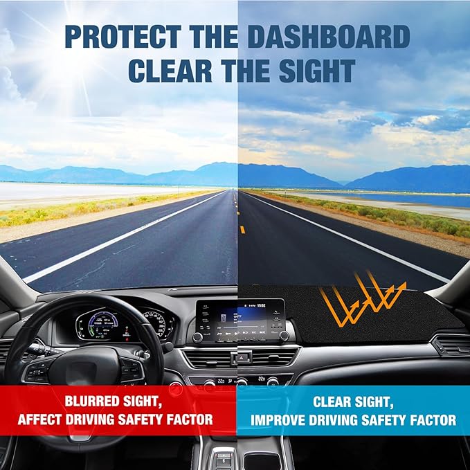 Dashboard Dash Cover Mat Carpet Compatible with 2008-2013 Infiniti G25/G35/G37;2014-2015 Infiniti Q40/Q60.