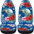 BIGCARJOB Floral Turtle Car Seat Cover Full Set Universal Car Interior Accessories Set Car Front Seat Covers Auto Interior Seat Protector Saddle Blanket for Women Gifts
