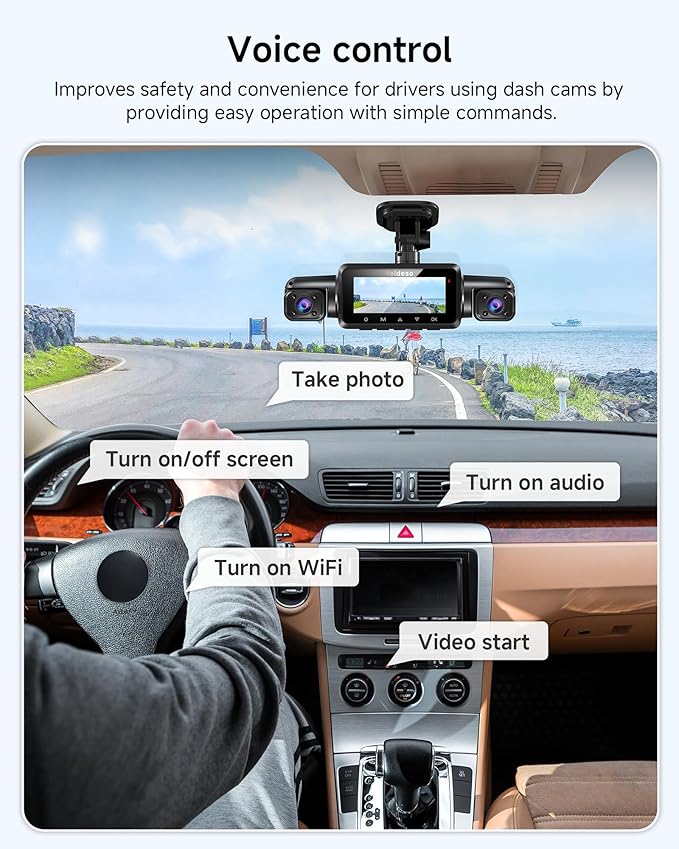 4K STARVIS 2 Dash Cam Front and Rear, 360° 4 Channel Dash Camera for Cars, Car Video Recorder with AI Driver Monitor System, Free 128GB Card, 5GHz WiFi GPS, WDR Night Vision HDR,24H Parking Mode(N900)