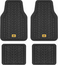 Cat® ToughTread™ Front & Rear Full Set of Floor Mats for Cars - All-Weather Heavy-Duty Trimmable Universal Fit Rubber Mat Truck & Car Accessories - Automotive Floor Mats for SUVs Car Interior