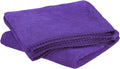 HARFINGTON 2 Pack Microfiber Cleaning Cloth, 24" x 12" Multi-Functional Cleaning Towels Reusable Absorbent Rags for Car Wash Kitchen Household Window Clean, Purple