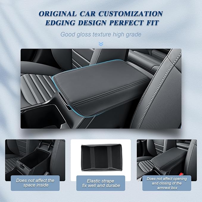 BIBIBO for 2025 2026 Kia K4 Center Console Cover 2025-2026 Kia K4/2026 Kia K4 Hatchback Arm Rest Cover 2025 Kia K4 Accessories 2025 K4 Hatchback Armrest Pad