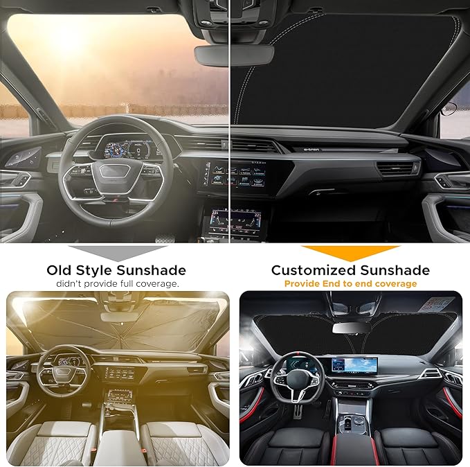 Econour Windshield Sunshade for Aston Martin Vanquish, Vanquish S 2014-2016, 2017, 2018 Sun Visor for Front Window Sun Shade Cover, UV Blocker & Protector, Car Accessories
