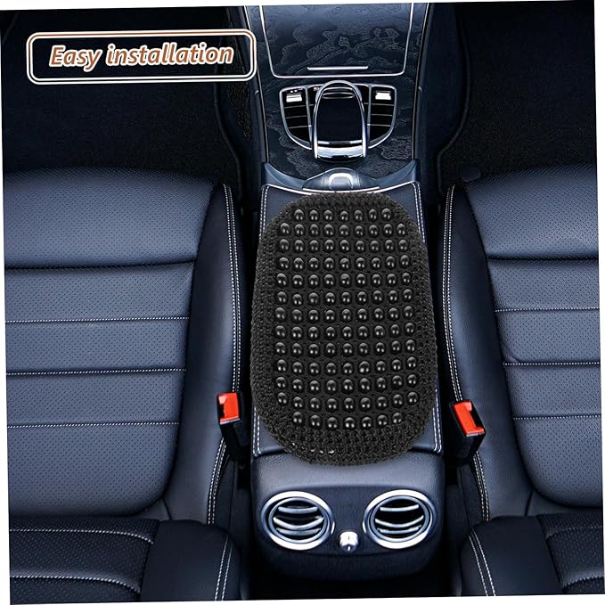 Car Armrest Cover Pad - Breathable Cushion for Center Console Fit for Vehicles Sleek Minimalist Design Easy Installation Material