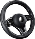 GXT Steering Wheel Cover, PU Leather, Universal 15 Inches, Non-Slip, Odourless Car Interior(Black)