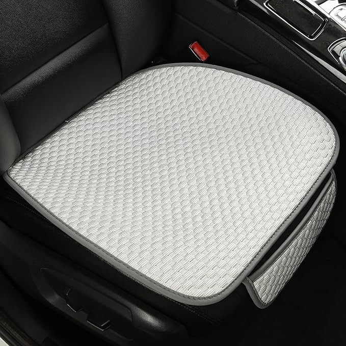 West Llama Car Seat Covers for Summer,Ice Silk Bottom Seat Covers for Cars Include 1 Piece Front Driver Seat Pad Mat Universal Fits 90% SUVs,Cars,Sedans(1Piece-White)