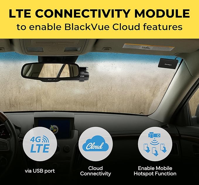 BlackVue DR970X-1CH Plus II 64GB Dash Cam – 4K UHD Front Dashcam with STARVIS 2, HDR, Fast Boot, USB-C, Video Playback via Wi-Fi, Cloud Remote Access, Smart Parking Mode
