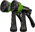 AUTOMAN-Garden-Hose-Nozzle, 2 Pack ABS Water Spray Nozzle with Heavy Duty 7 Adjustable Watering Patterns,Slip Resistant for Watering Plants,Lawn& Garden,Washing Cars,Cleaning,Showering Pets - Green