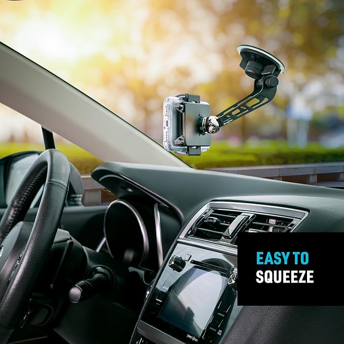 Nite IZE Steelie Squeeze Windshield Kit - Universal Windshield Magnetic Car Mount Holder