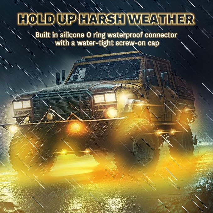 10 Pods Full Angle RGB Rock Lights Compatible with 12V Trucks Jeep UTV SUV ATV Boat Golf Cart, Waterproof Multi-Color, App/Remote Control Led Rock Lights with Music Mode(Patented)
