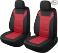 3D Air Mesh Car Seat Cover Front Sets Washable and Breathable Premium Cloth Automotive Vehicle Seat Covers for Cars Interior, Universal Fit for Most Cars, Sedan, Truck, SUV(Black/Red)
