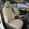 Lolcar RAV4 Seat Covers Custom Fit for Toyota RAV4 2019 2020 2021 2022 2023 2024 2025 LE,XLE,XLE Premium,Limited,Airbag Compatible,Seat Cover Full Set for SUV, Waterproof Leather（Beige）