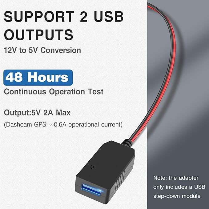 YQMAJIM Dashcam Power Adapter,(10P TypeH)Compatible with Hyundai/Kia,Ioniq 5,Accent,EV6,Sportage,Auto Rearview Mirror to Dash Cam Power Adapter,Built-in USB to Mirror Camera GPS Charger Adapter Cable