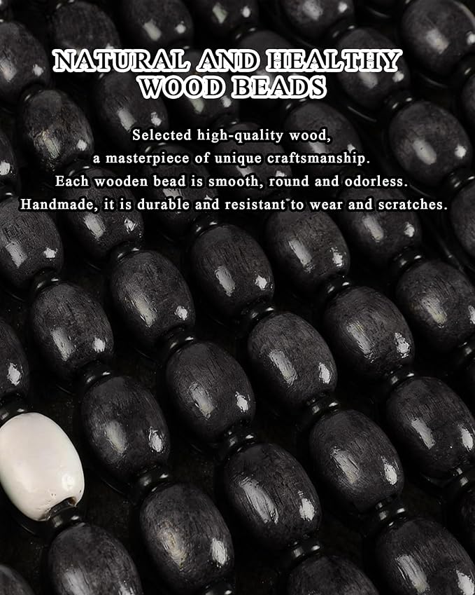 Wood Beaded Car Seat Cover Massaging Breathable Cooling Natural Wood Bead Cushion Universal Fit for Sedan, SUV & Truck. The Ergonomic Lumbar Support Can Relieve Painful from Long Trips