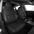 AOMSAZTO Car Seat Cover Fit for Tesla Model 3 2024 2025 (Not for Performance) - Full Set Black Seat Covers(with Armrest Cover)