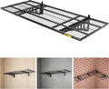 1.64x4ft Adjustable Rail Wall Garage Storage Shelf, for Tool Room, Storage Room, Store Supermarket Wall Storage Shelving Rack (1 Pack-Black)