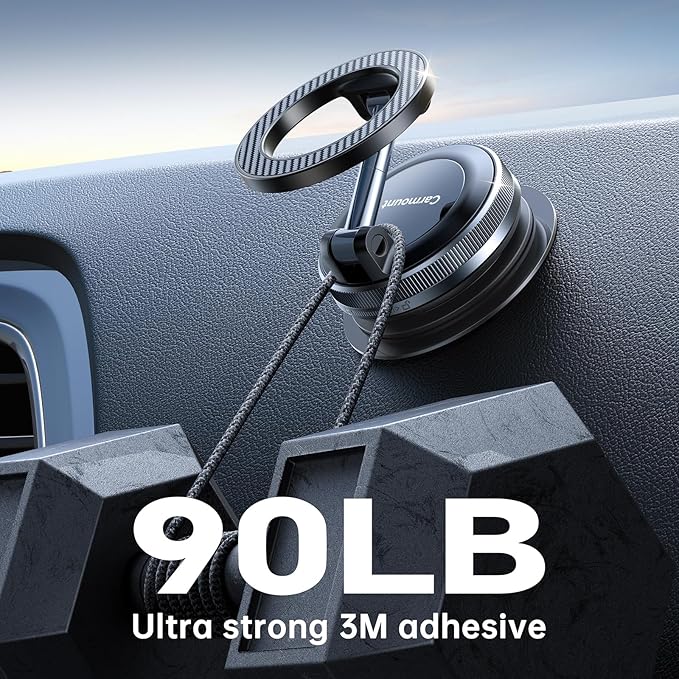 for Magsafe Car Mount carmount 2.0 Magnetic Phone Mount【True Military-Grade Durability】 Vacuum Magnetic Phone Holder for Car Tripod Cell Phone Car Mount Gifts for Mothers Day for iPhone 17 16 Samsung
