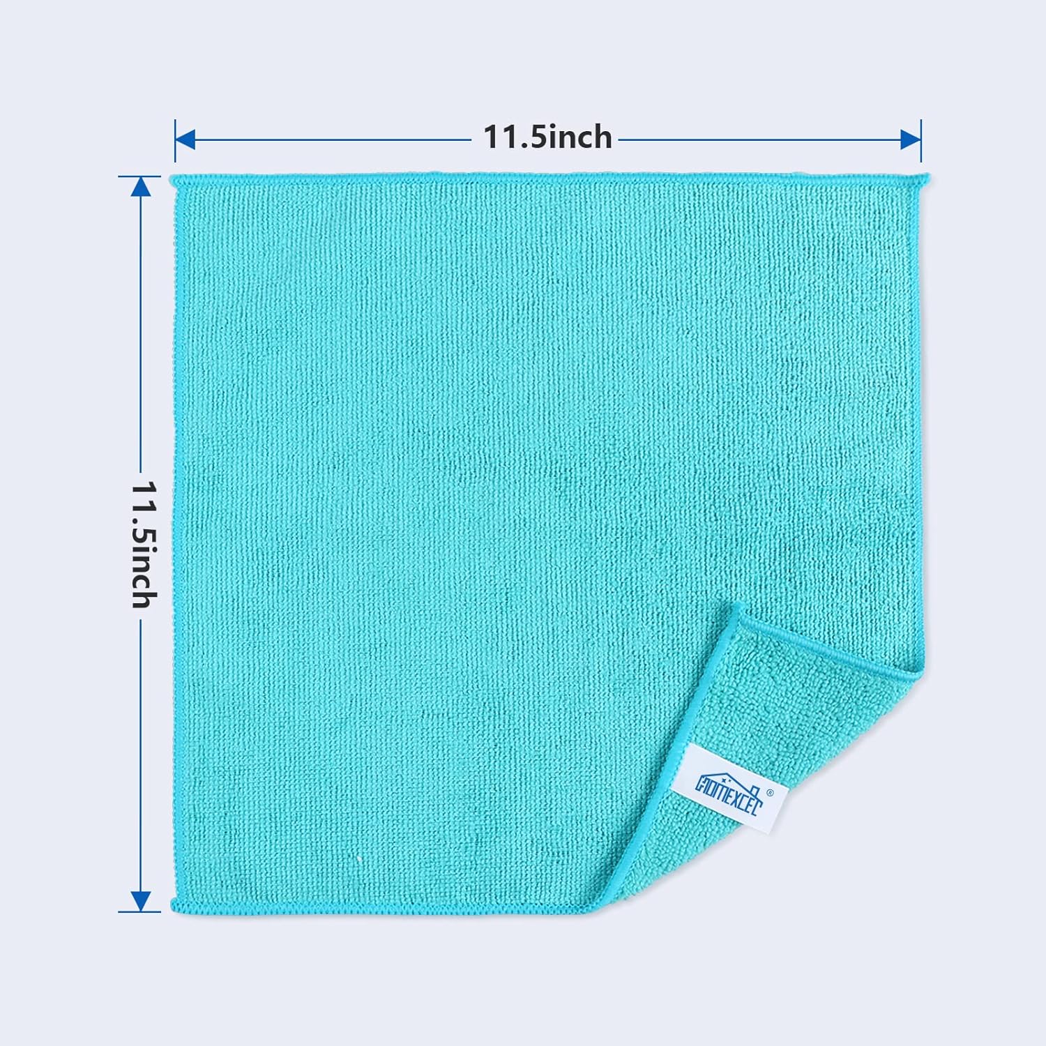 HOMEXCEL Microfiber Cleaning Cloth, 50 Pack Cleaning Rags, Cleaning Towels with 4 Color Assorted, 11.5"X11.5"(Green/Blue/Yellow/Pink)