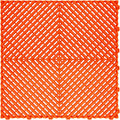 15.7"x15.7" Garage Flooring Tiles, Non-Slip Interlocking Plastic Garage Floor Mat, Garage Organization & Garage Storage, Vented Pattern (Orange, 25PCS)