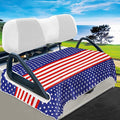 YOKYHOM American Flag Golf Cart Seat Covers for 2/4-Seater, Patriotic USA Seat Towel Blanket Keeps Seats Cool & Clean for Summer, Microfiber Fits EZGO, Club Car, Yamaha, 51"x31"